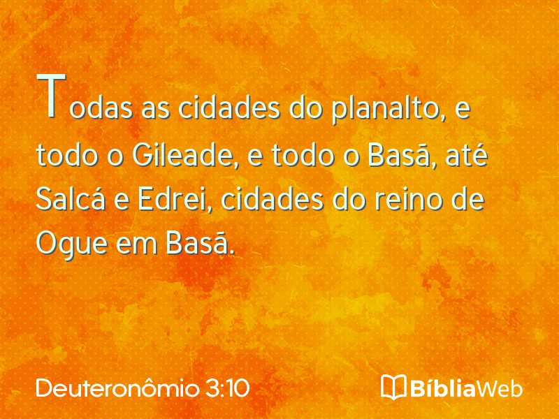 Deuteronômio 3:10 em imagem para compartilhar