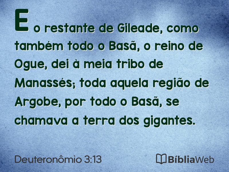Deuteronômio 3:13 em imagem para compartilhar