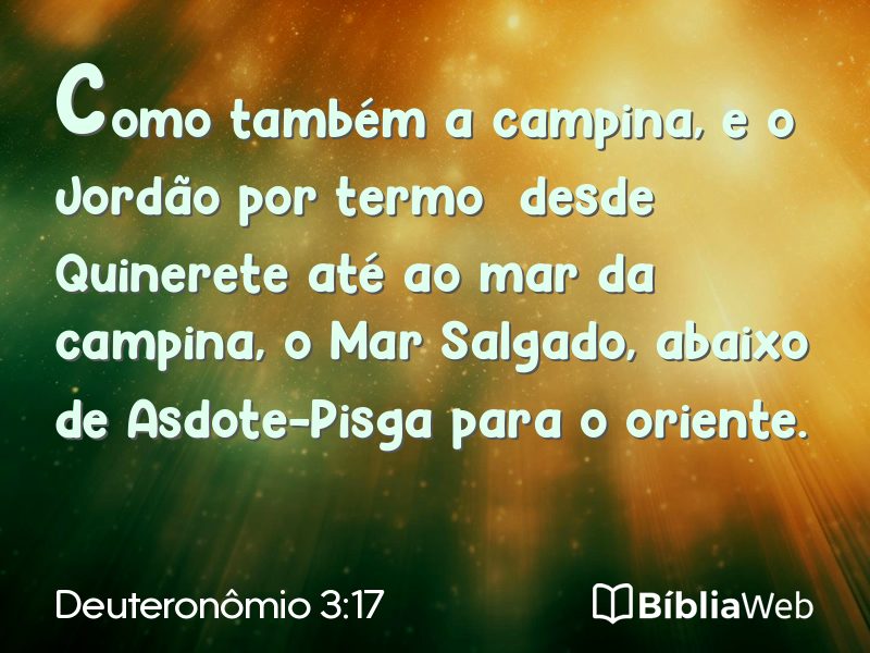 Deuteronômio 3:17 em imagem para compartilhar