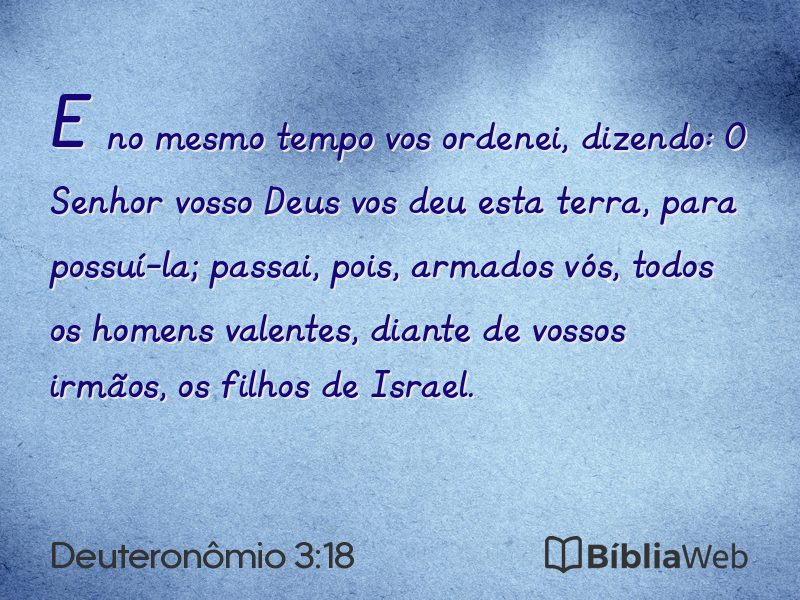 Deuteronômio 3:18 em imagem para compartilhar