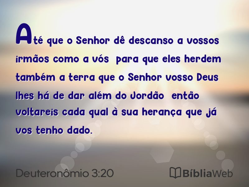 Deuteronômio 3:20 em imagem para compartilhar