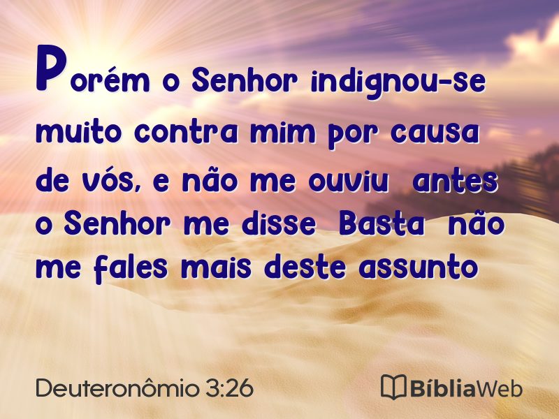 Deuteronômio 3:26 em imagem para compartilhar