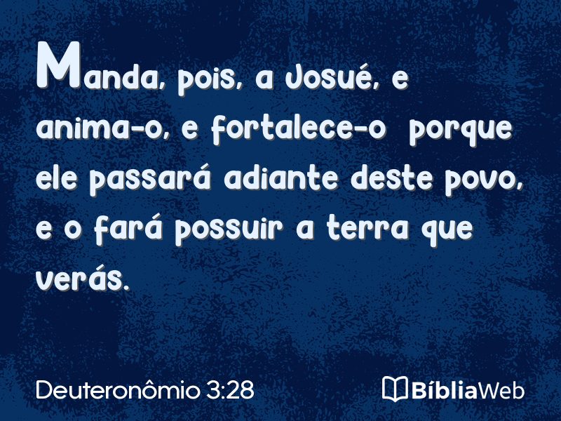 Deuteronômio 3:28 em imagem para compartilhar