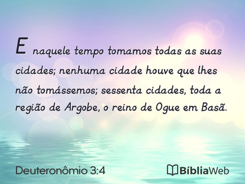 Deuteronômio 3:4 em imagem para compartilhar