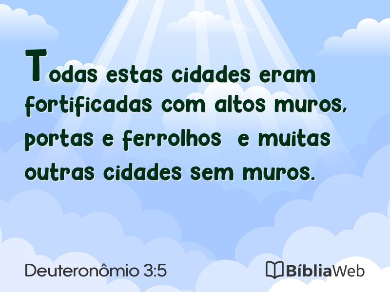 Deuteronômio 3:5 em imagem para compartilhar