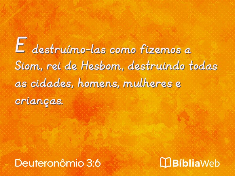Deuteronômio 3:6 em imagem para compartilhar