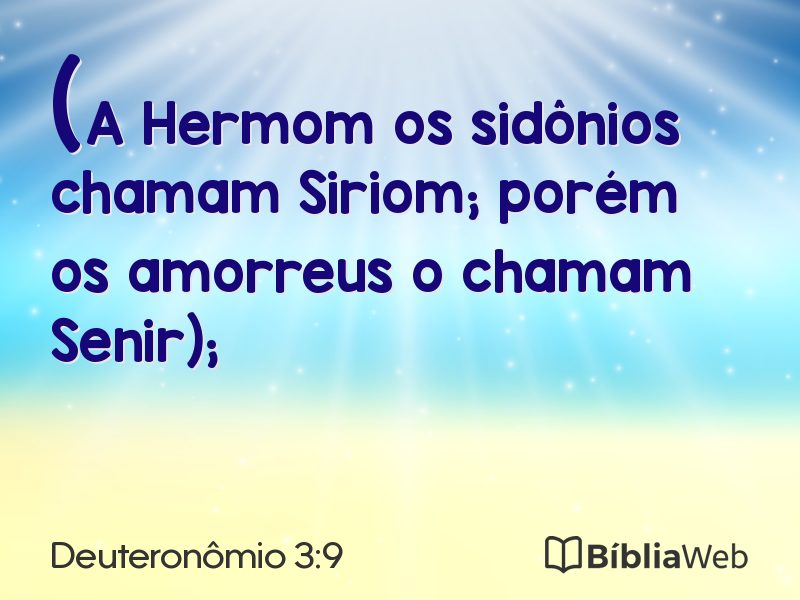 Deuteronômio 3:9 em imagem para compartilhar