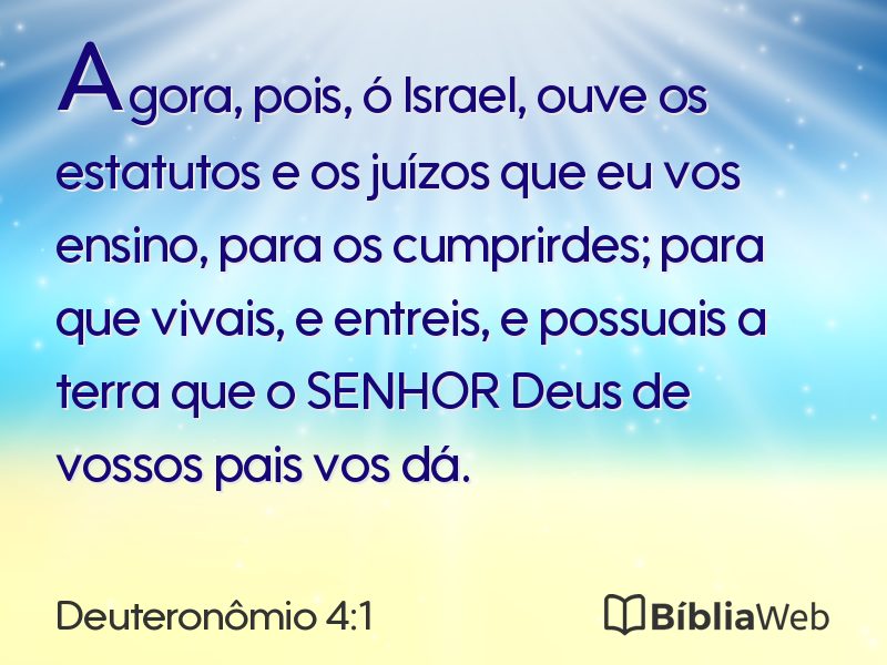 Deuteronômio 4:1 em imagem para compartilhar