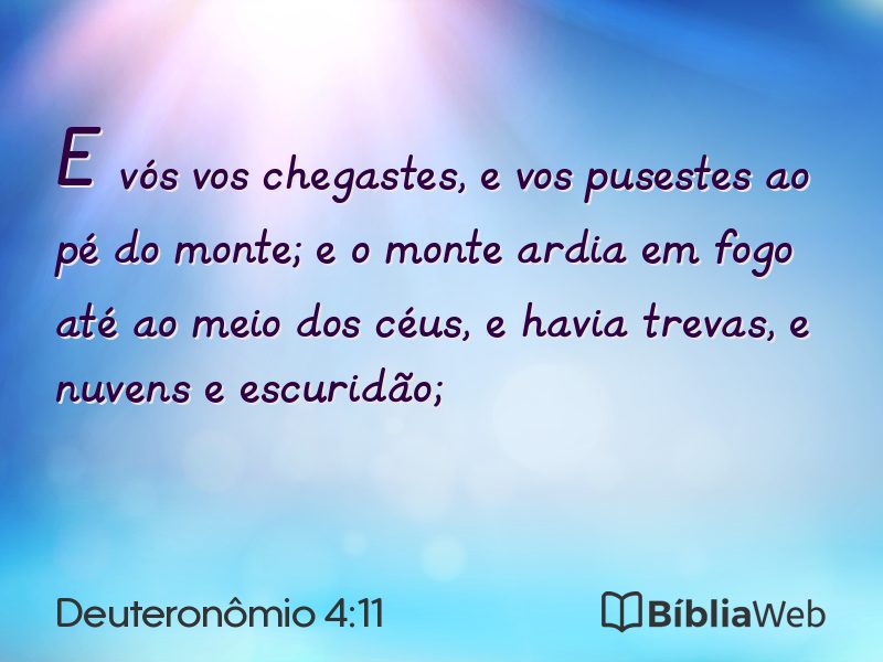 Deuteronômio 4:11 em imagem para compartilhar