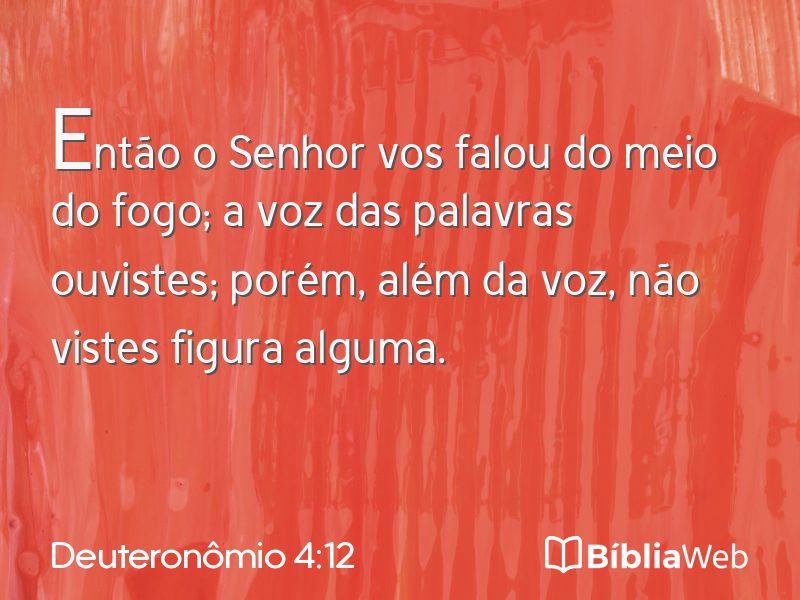Deuteronômio 4:12 em imagem para compartilhar