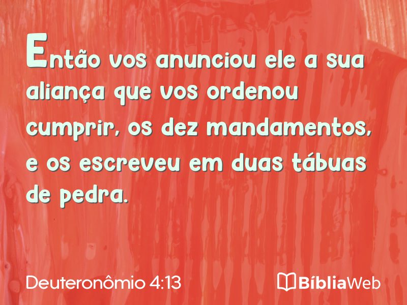 Deuteronômio 4:13 em imagem para compartilhar