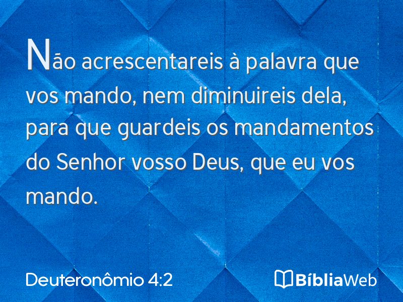Deuteronômio 4:2 em imagem para compartilhar