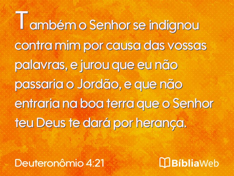 Deuteronômio 4:21 em imagem para compartilhar