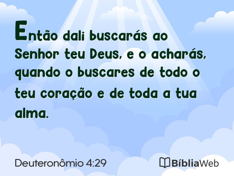Deuteronômio 4:29 em imagem para compartilhar