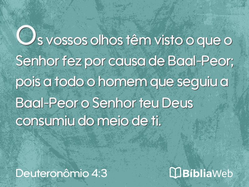 Deuteronômio 4:3 em imagem para compartilhar