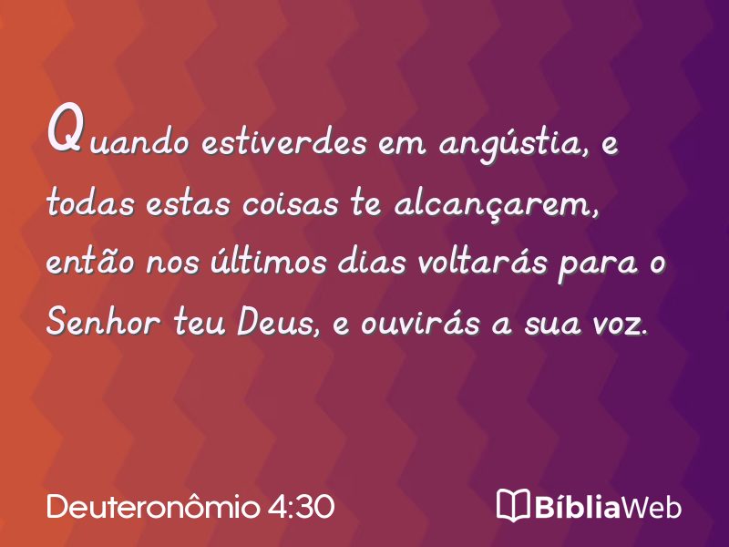 Deuteronômio 4:30 em imagem para compartilhar