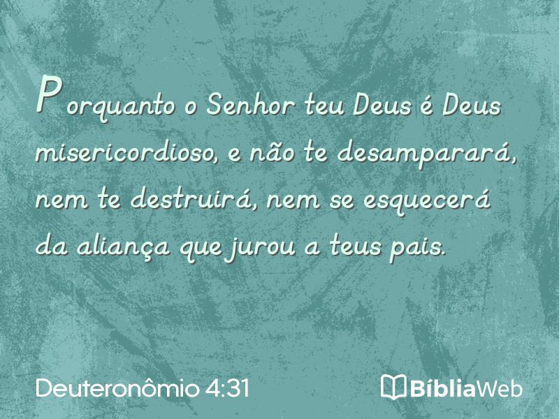 Deuteronômio 4:31 em imagem para compartilhar