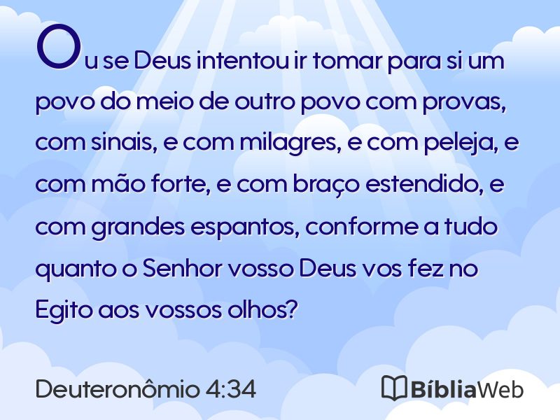 Deuteronômio 4:34 em imagem para compartilhar