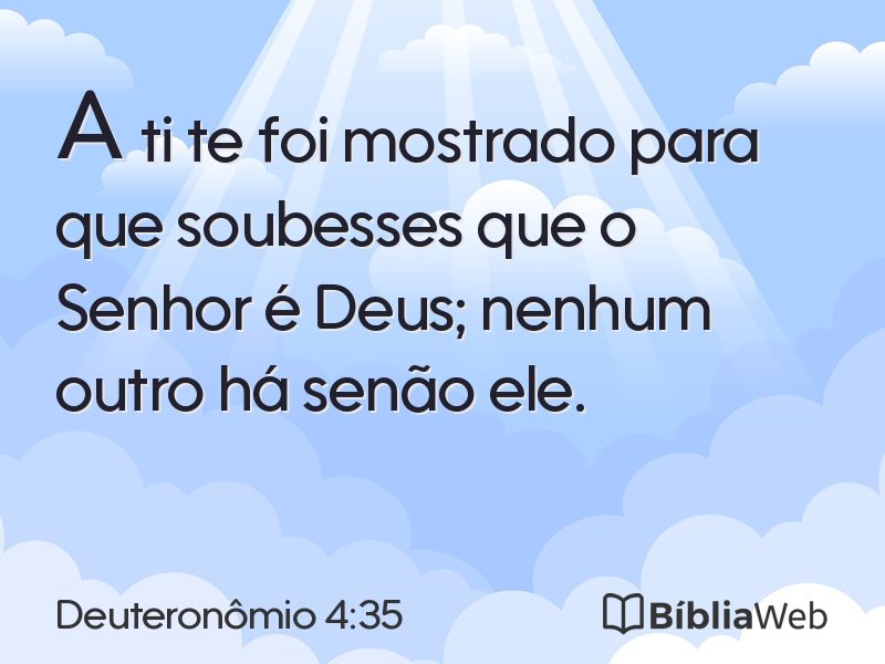 Deuteronômio 4:35 em imagem para compartilhar
