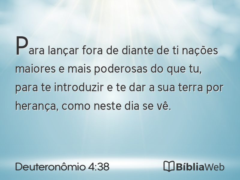 Deuteronômio 4:38 em imagem para compartilhar