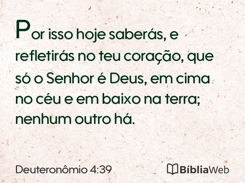 Deuteronômio 4:39 em imagem para compartilhar