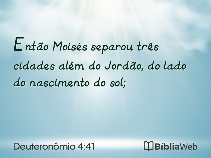 Deuteronômio 4:41 em imagem para compartilhar