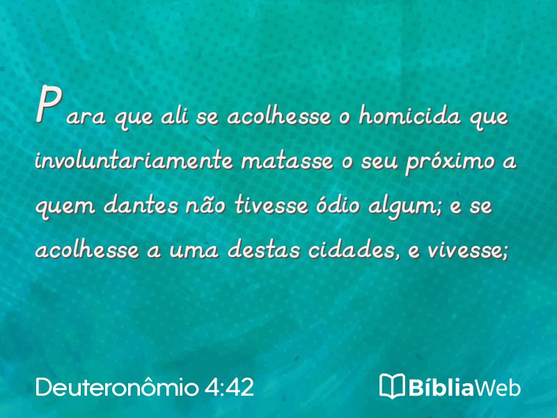 Deuteronômio 4:42 em imagem para compartilhar