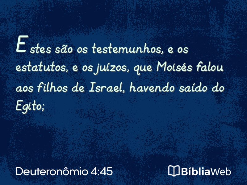 Deuteronômio 4:45 em imagem para compartilhar