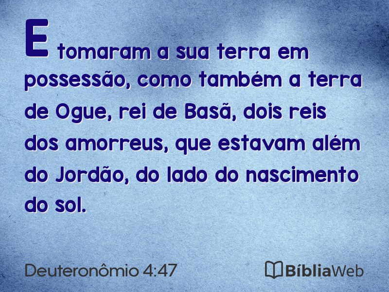 Deuteronômio 4:47 em imagem para compartilhar