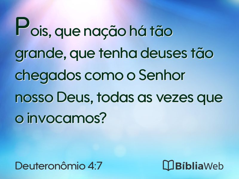 Deuteronômio 4:7 em imagem para compartilhar