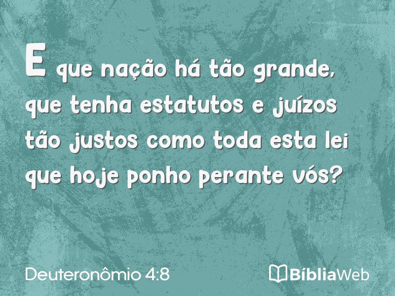 Deuteronômio 4:8 em imagem para compartilhar
