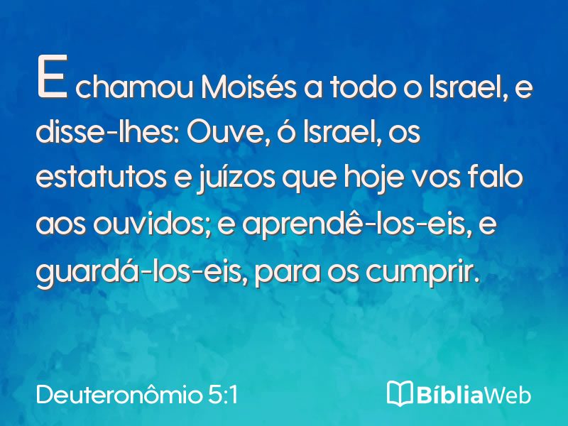 Deuteronômio 5:1 em imagem para compartilhar