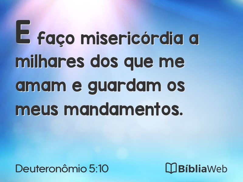 Deuteronômio 5:10 em imagem para compartilhar