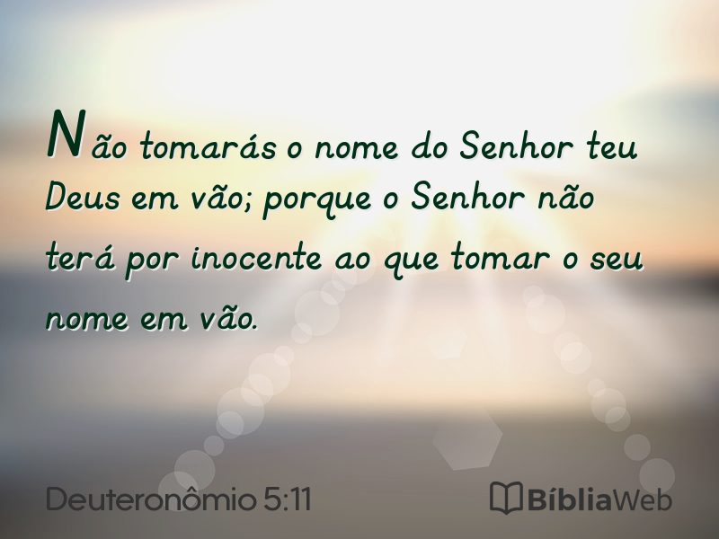 Deuteronômio 5:11 em imagem para compartilhar