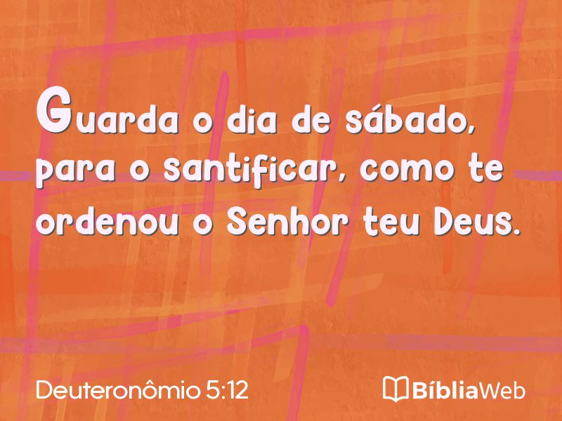 Deuteronômio 5:12 em imagem para compartilhar