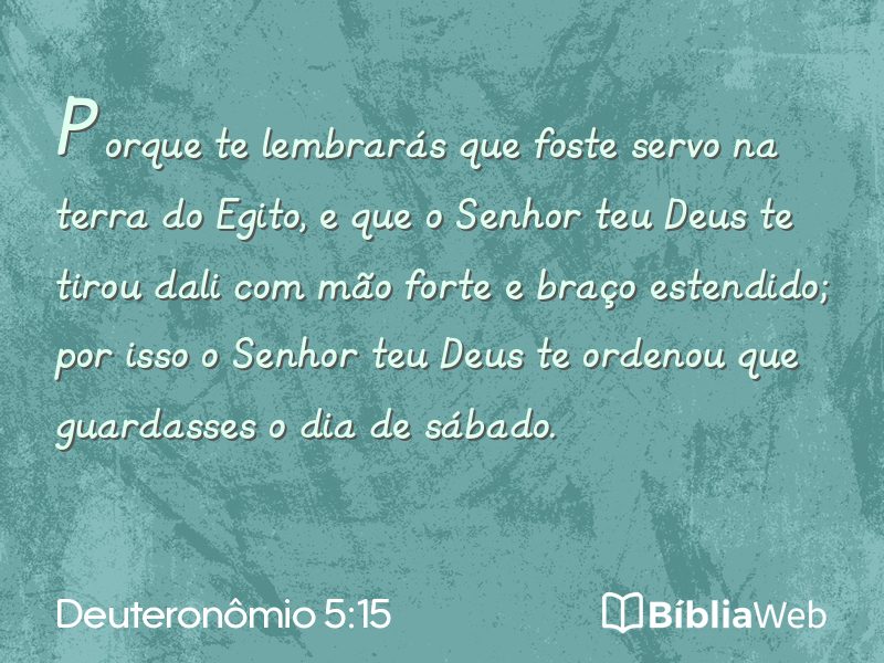 Deuteronômio 5:15 em imagem para compartilhar