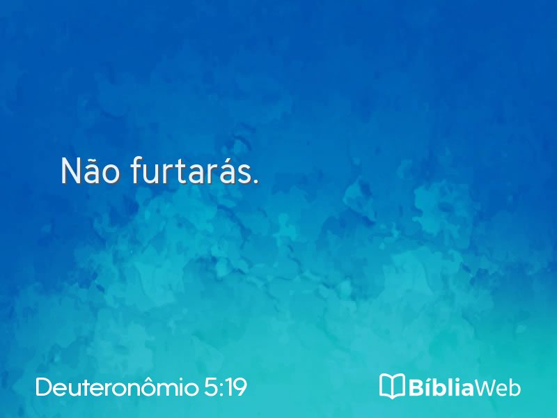 Deuteronômio 5:19 em imagem para compartilhar