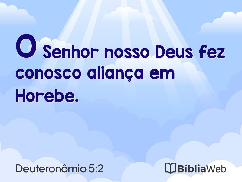 Deuteronômio 5:2 em imagem para compartilhar