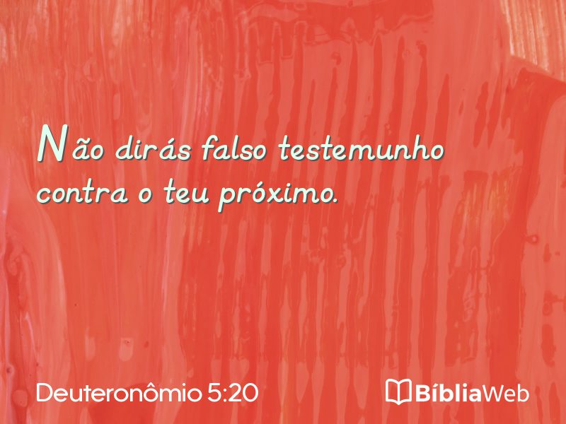 Deuteronômio 5:20 em imagem para compartilhar