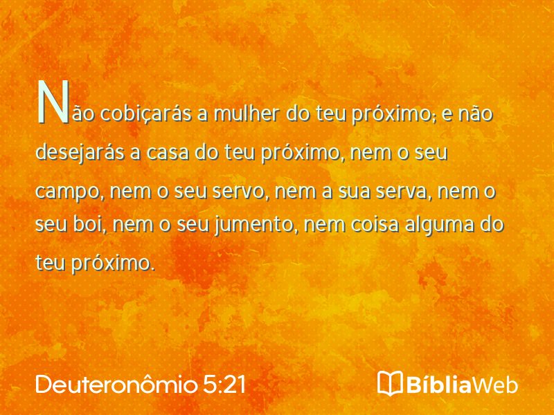 Deuteronômio 5:21 em imagem para compartilhar