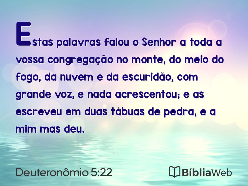 Deuteronômio 5:22 em imagem para compartilhar