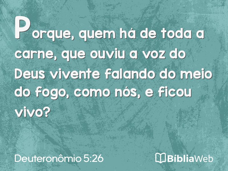 Deuteronômio 5:26 em imagem para compartilhar