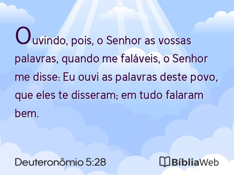 Deuteronômio 5:28 em imagem para compartilhar