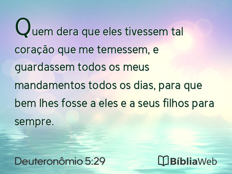 Deuteronômio 5:29 em imagem para compartilhar