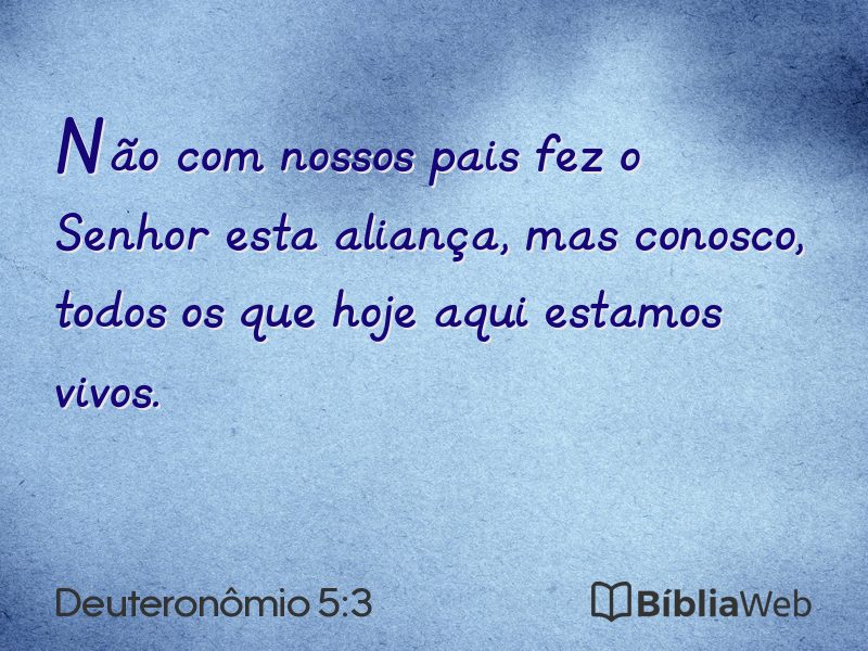 Deuteronômio 5:3 em imagem para compartilhar