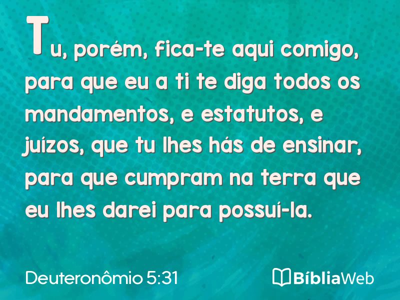 Deuteronômio 5:31 em imagem para compartilhar