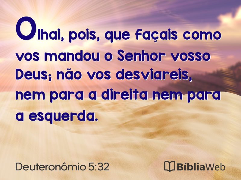 Deuteronômio 5:32 em imagem para compartilhar