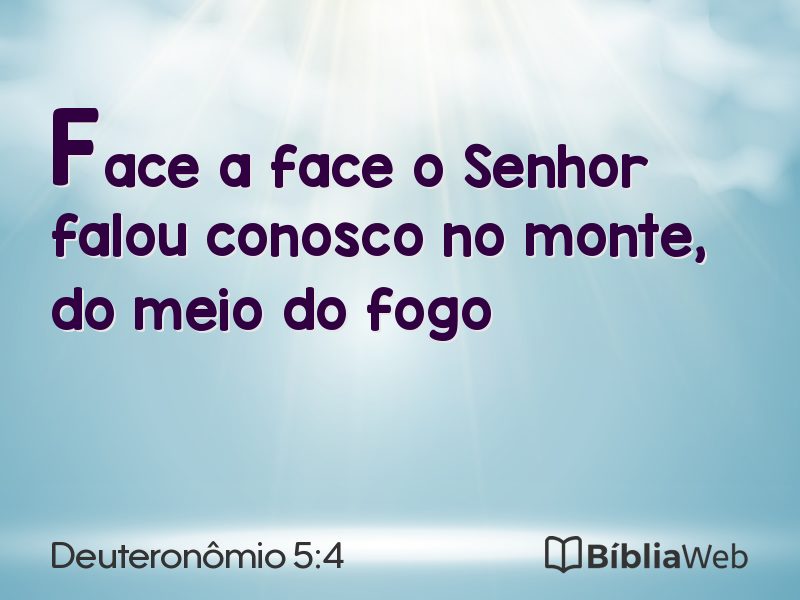 Deuteronômio 5:4 em imagem para compartilhar