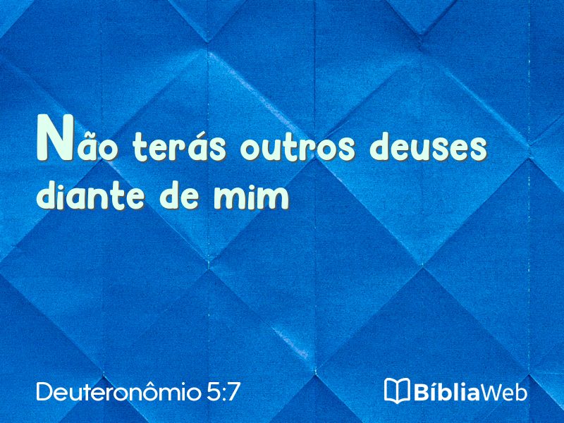 Deuteronômio 5:7 em imagem para compartilhar