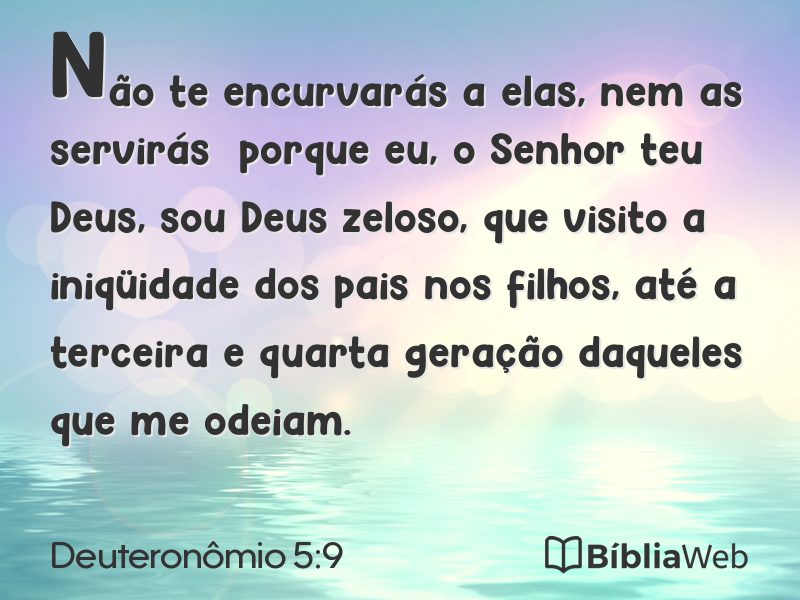 Deuteronômio 5:9 em imagem para compartilhar